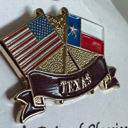 Texas and USA Flags Collector’s Edition Lapel Pin – Bristol, TN