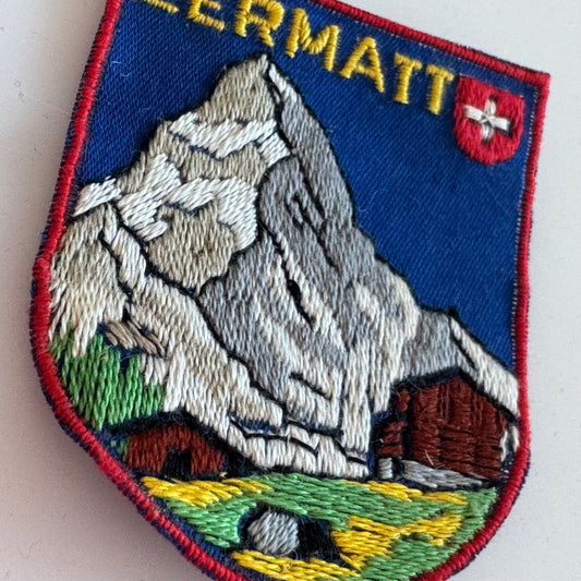 Vtg Zermatt Matterhorn Hotel Schwarzsee Embroidered Ski Patch Switzerland Skiing