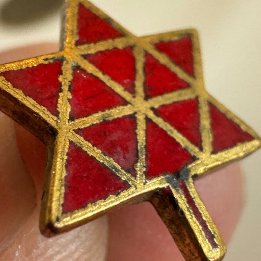 Vintage Canada Centennial Red Enamel Logo Lapel Pin