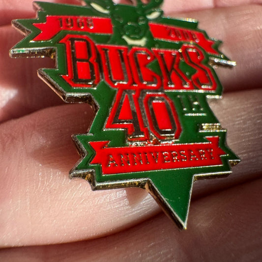 2008 Milwaukee Bucks 40th Anniversary Lapel Pin Souvenir Lapel Pin 