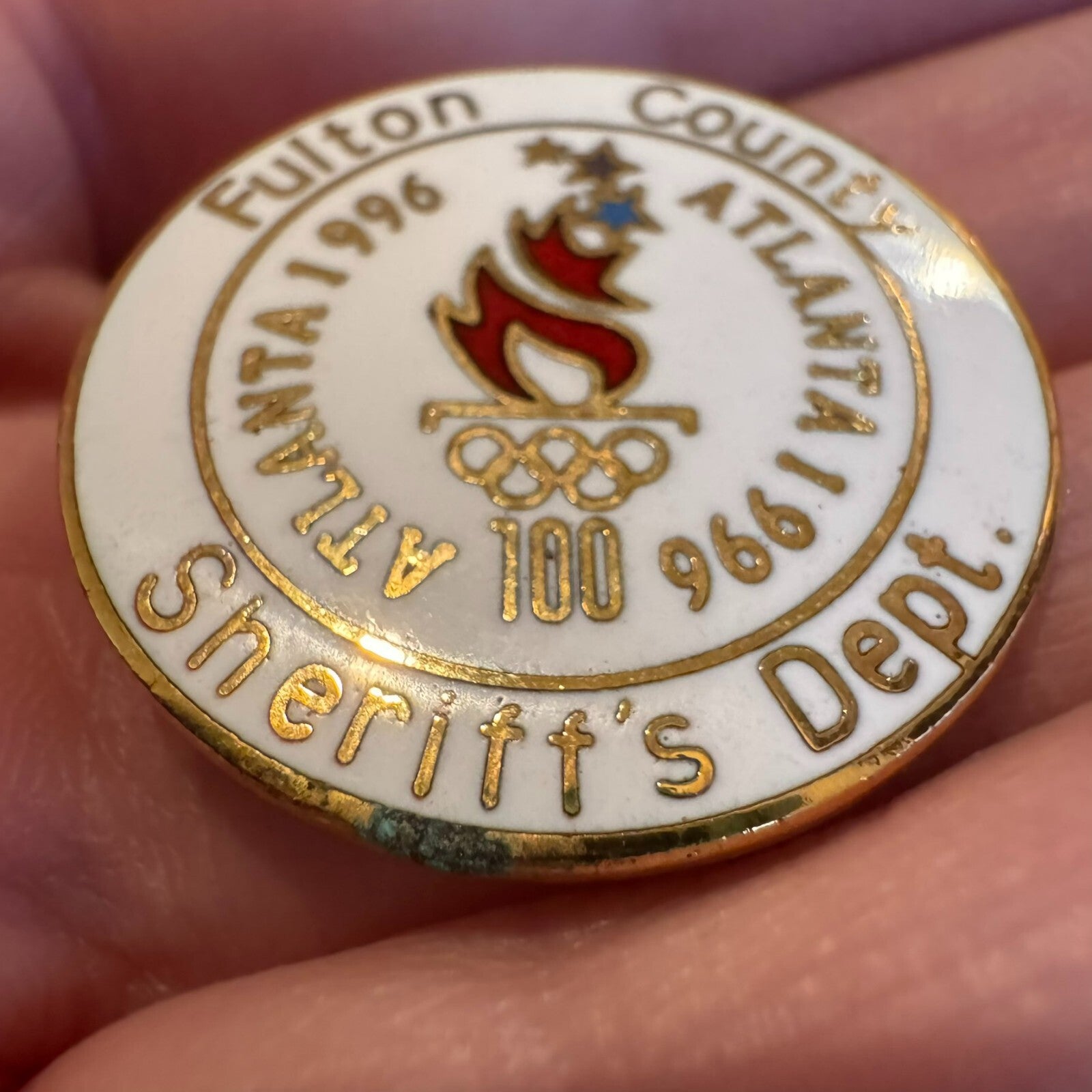 Fulton County Sheriff's Department Atlanta 1996 Enamel Lapel Pin
