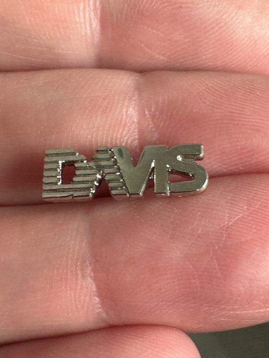 Vintage University of California Davis Lapel Pin Tie Tack Silver Tone