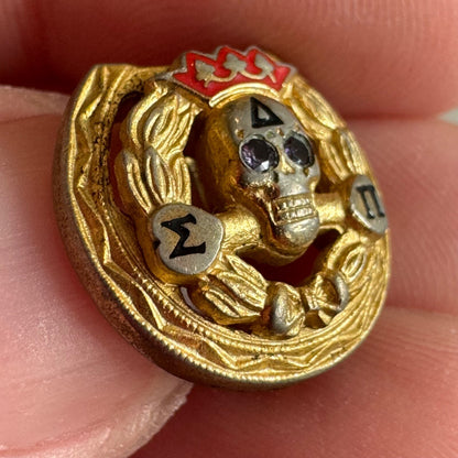Vintage Delta Sigma Pi Member Badge Pin Signed