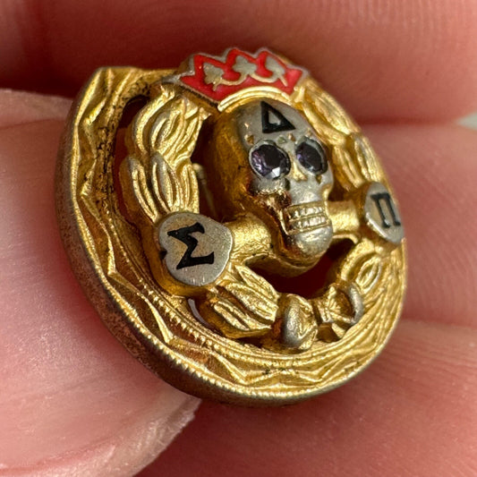 Vintage Delta Sigma Pi Member Badge Pin Signed