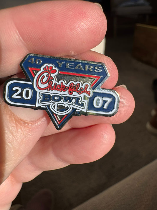 2007 Chick-fil-A Bowl 40 Years Lapel Pin Logo