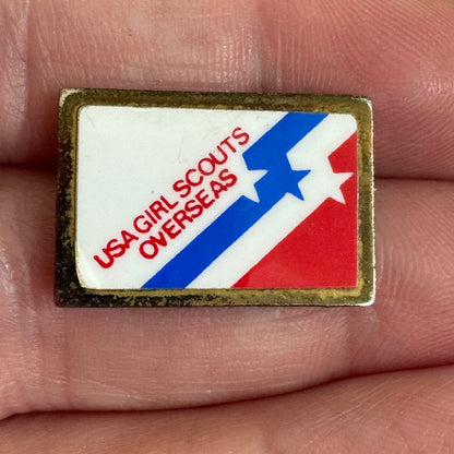 Vintage USA Girl Scouts Overseas Lapel Pin