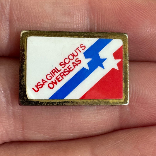 Vintage USA Girl Scouts Overseas Lapel Pin