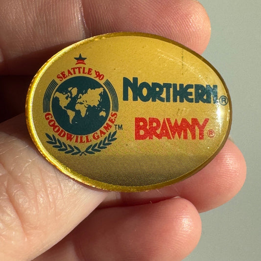 Vintage 1990 Northern Brawny Seattle Goodwill Games Lapel Pin