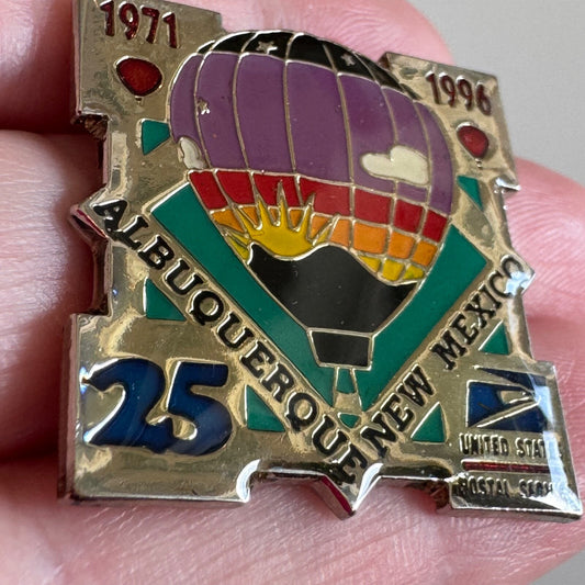Vintage 1996 Limited Edition USPS Albuquerque New Mexico Hot Air Balloon Pin