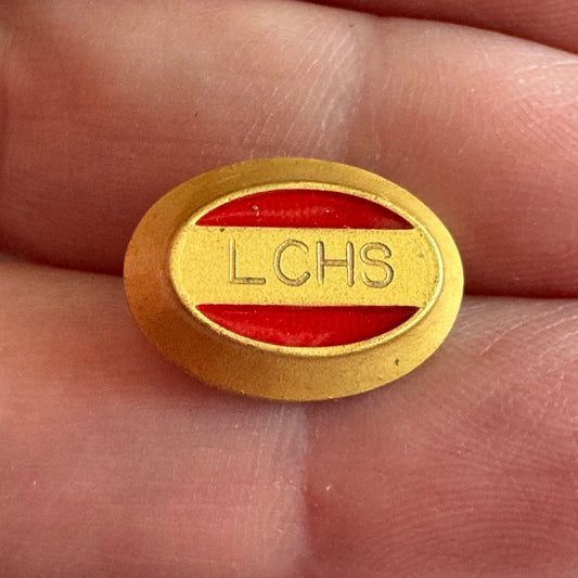 Vintage LCHS High School Lapel Pin Tie Tack L.C.H.S.