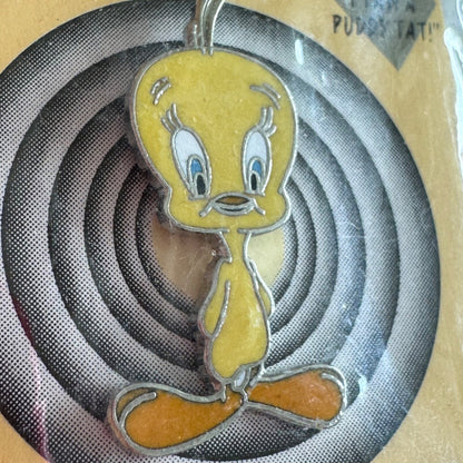 Vintage Looney Tunes Tweety Bird Lapel Pin New on Card