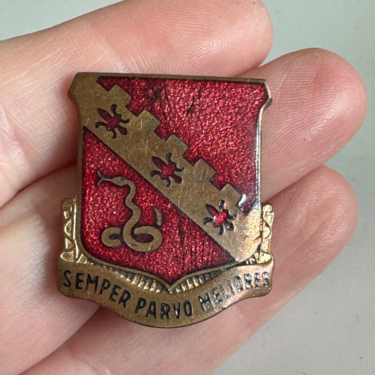 Vintage 130th Field Artillery DUI DI Lapel Pin Pawtucket, RI 