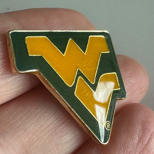 West Virginia Mountaineers WV Logo Lapel Pin Blue & Gold University College