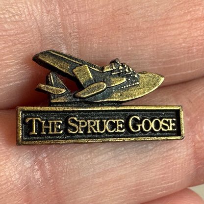 Vintage The Spruce Goose Sea Plane Lapel Pin Hughes Flying Boat Evergreen Museum
