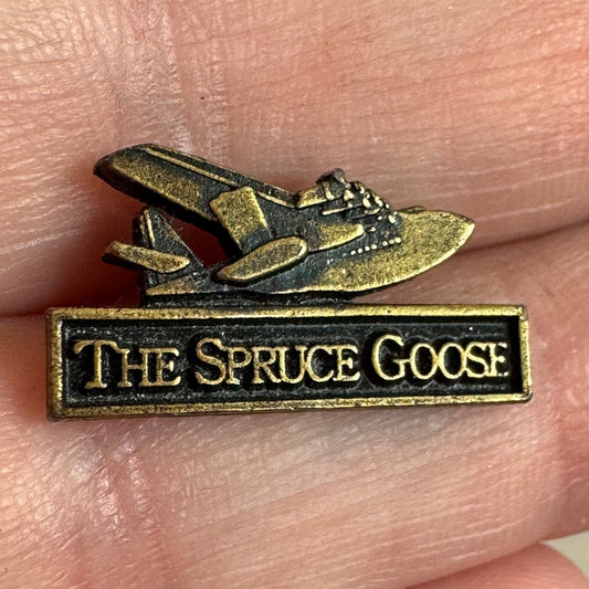 Vintage The Spruce Goose Sea Plane Lapel Pin Hughes Flying Boat Evergreen Museum