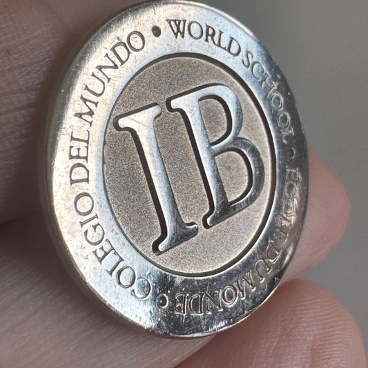 International Baccalaureate IB Silver Tone Lapel Pin 