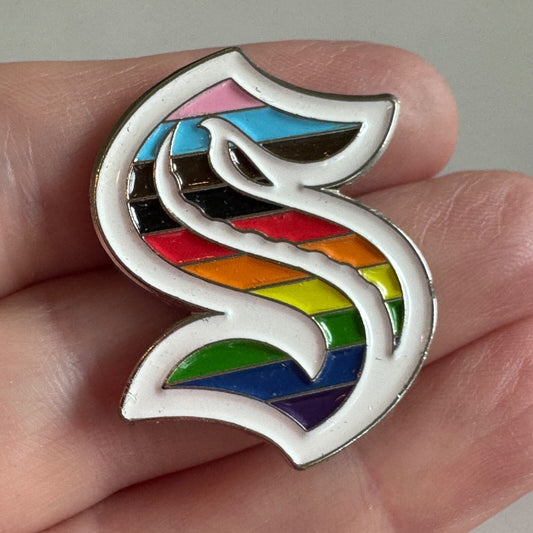 Seattle Kraken LGBTQ Pride Lapel Pin Logo NHL Hockey