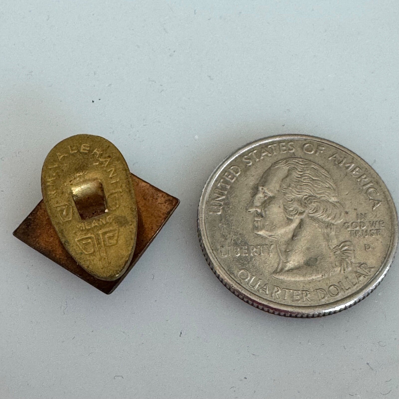 ANTIQUE ENAMEL LAPEL PIN~COSULICH STEAMSHIP LINE~ITALY Collar Stud Lapel Pin