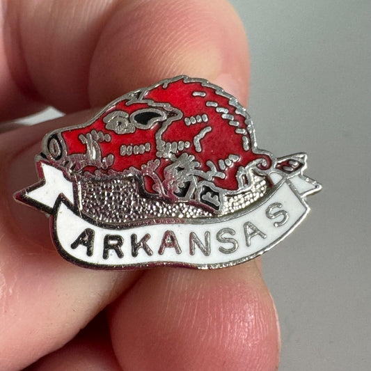 Vintage University of Arkansas Razorbacks Lapel Pin 
