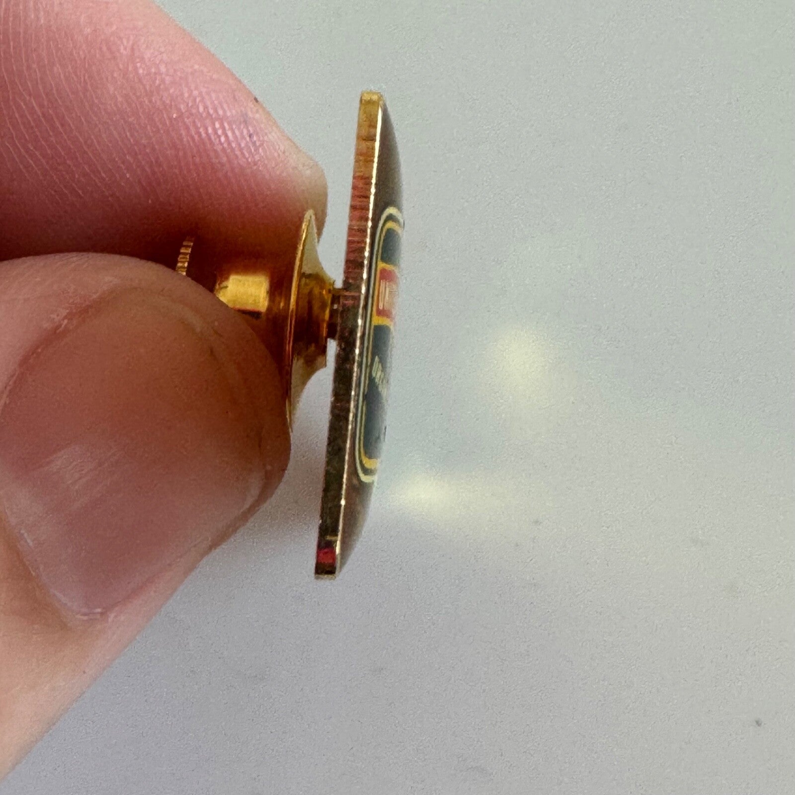Vintage I SUPPORT THE UNION LABEL United Brotherhood of Carpenters Pin UBC