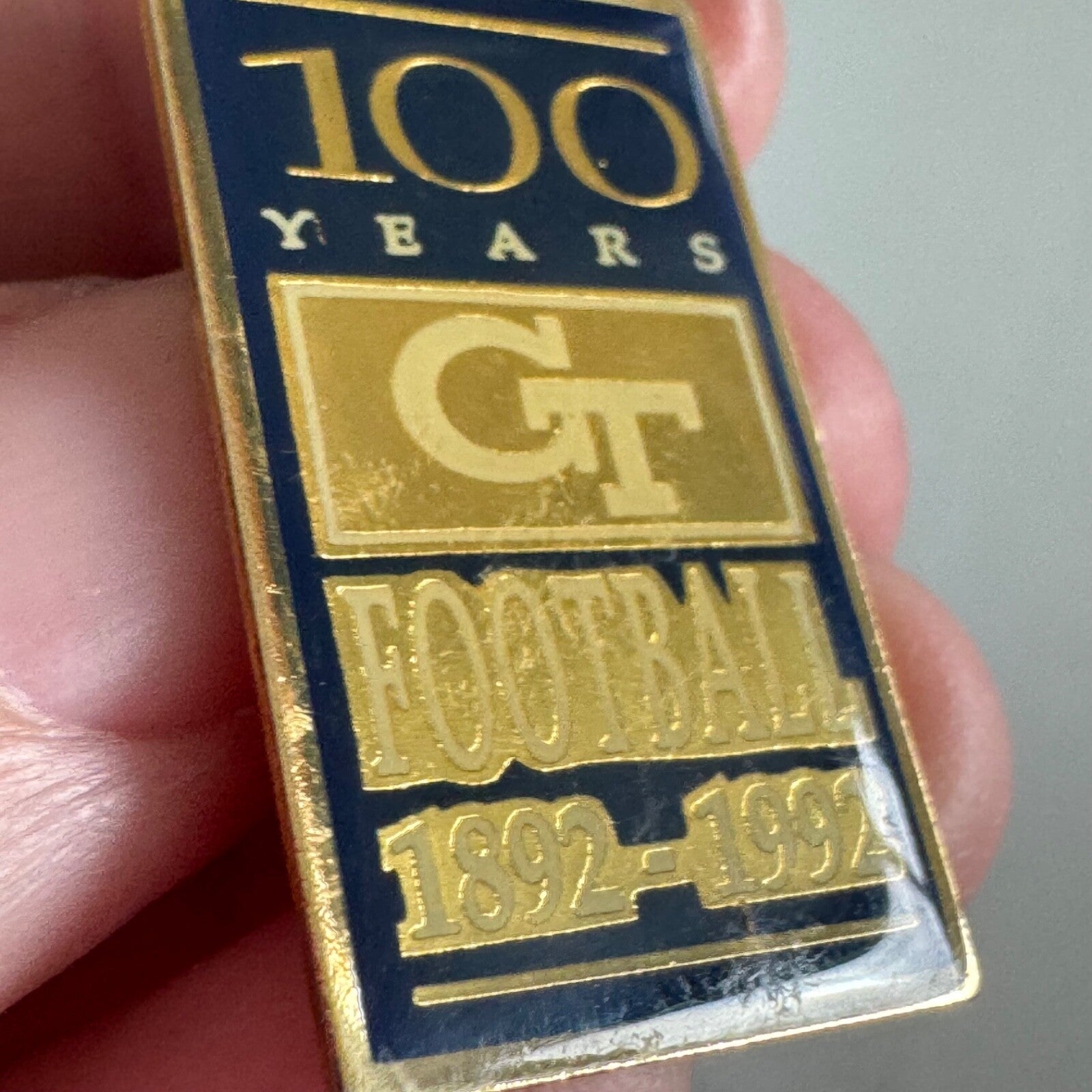 RARE Vintage Georgia Tech University Yellow Jackets 1992 100 Years of Football