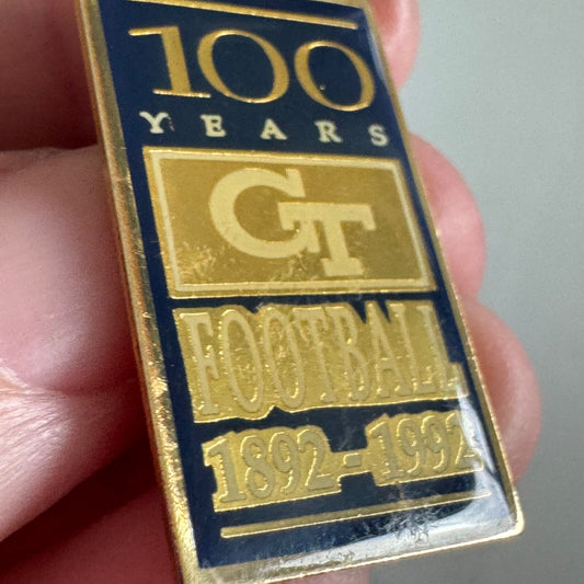 RARE Vintage Georgia Tech University Yellow Jackets 1992 100 Years of Football