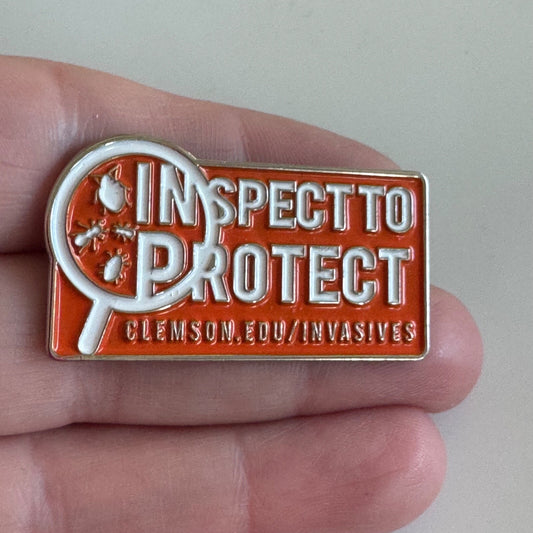 Inspect to Protect Clemson University Invasive Species Lapel Pin RARE