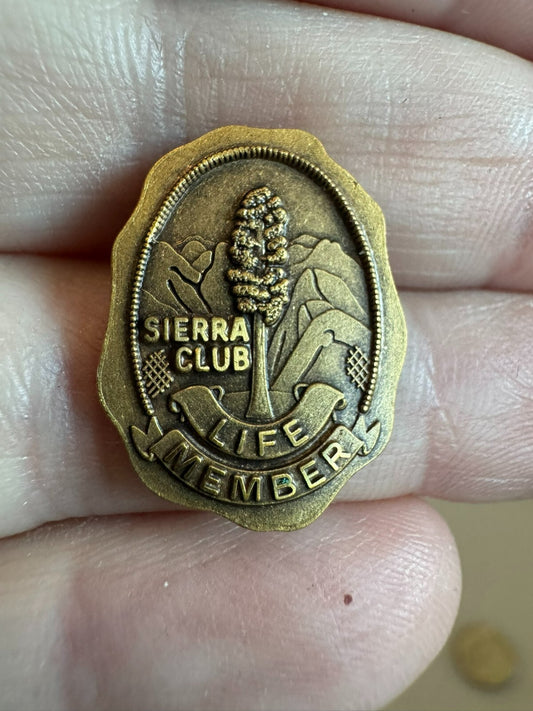 Vintage Sierra Club Life Member Lapel Pin Tie Tack