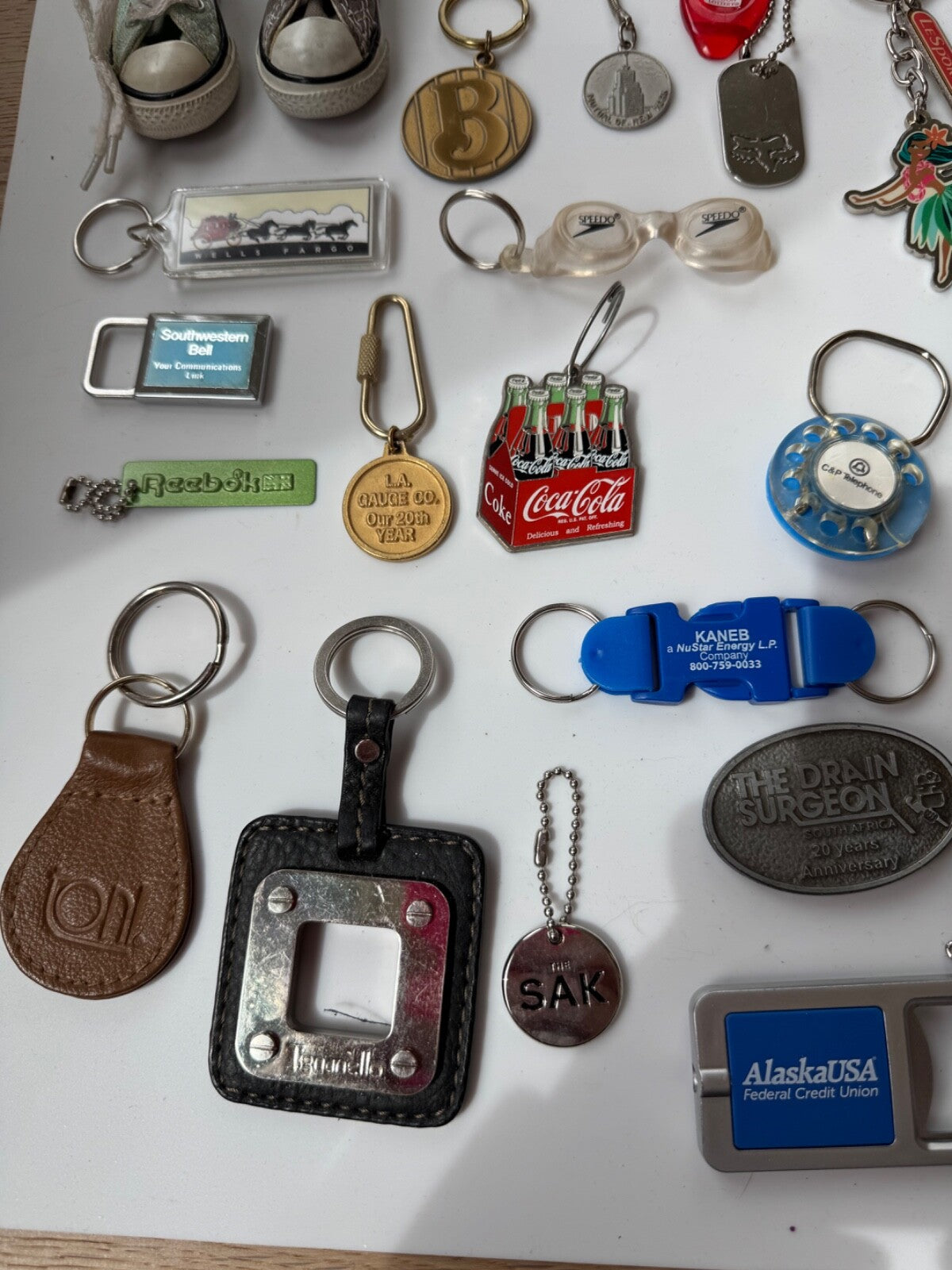 Lot of 45+ Vintage to Now Advertising Keychains Key Chains Bag Tags