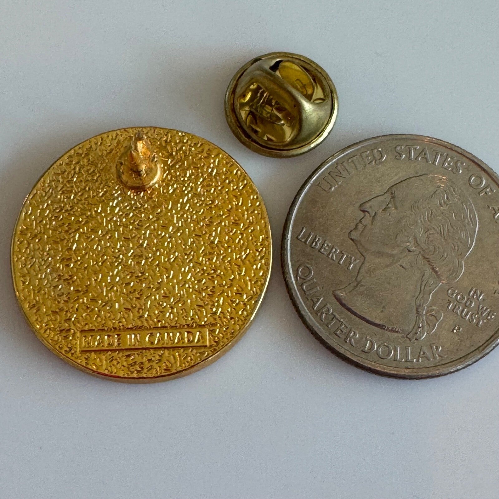 KAIRE Gold Medallion Award Pin with Silhouette Heart Supplements