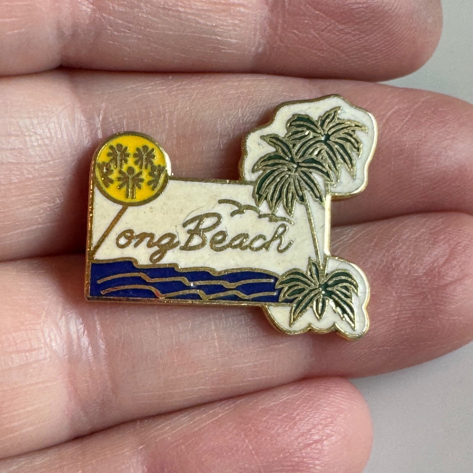 Vintage Long Beach California Special Olympics Souvenir Tourist Lapel Pin
