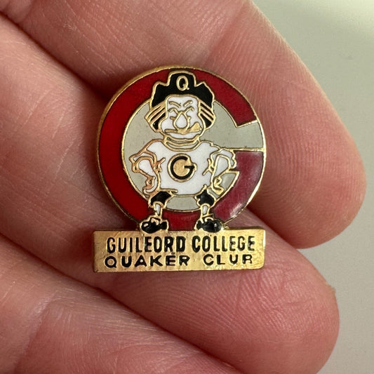 Vintage Guilford College Quaker Club Lapel Pin