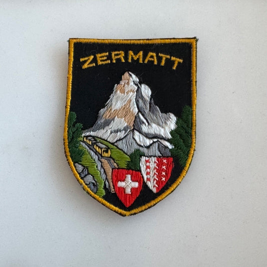 ZERMATT VINTAGE SKIING SKI PATCH MATTERHORN SWITZERLAND RESORT SOUVENIR TRAVEL