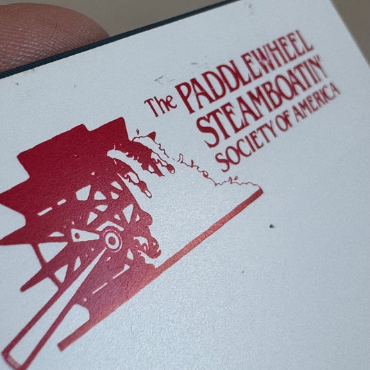 Vintage The Paddlewheel Steamboatin' Society of America Name Tag Pin