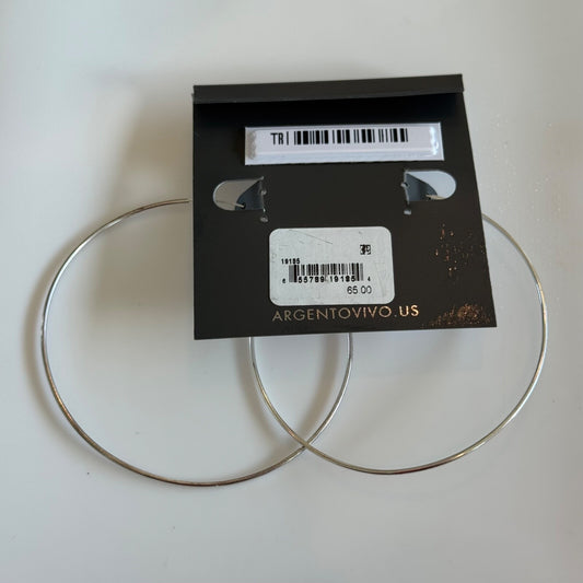 Argento Vivo Sterling Silver Extra Large Endless Hoop Earrings New On Card