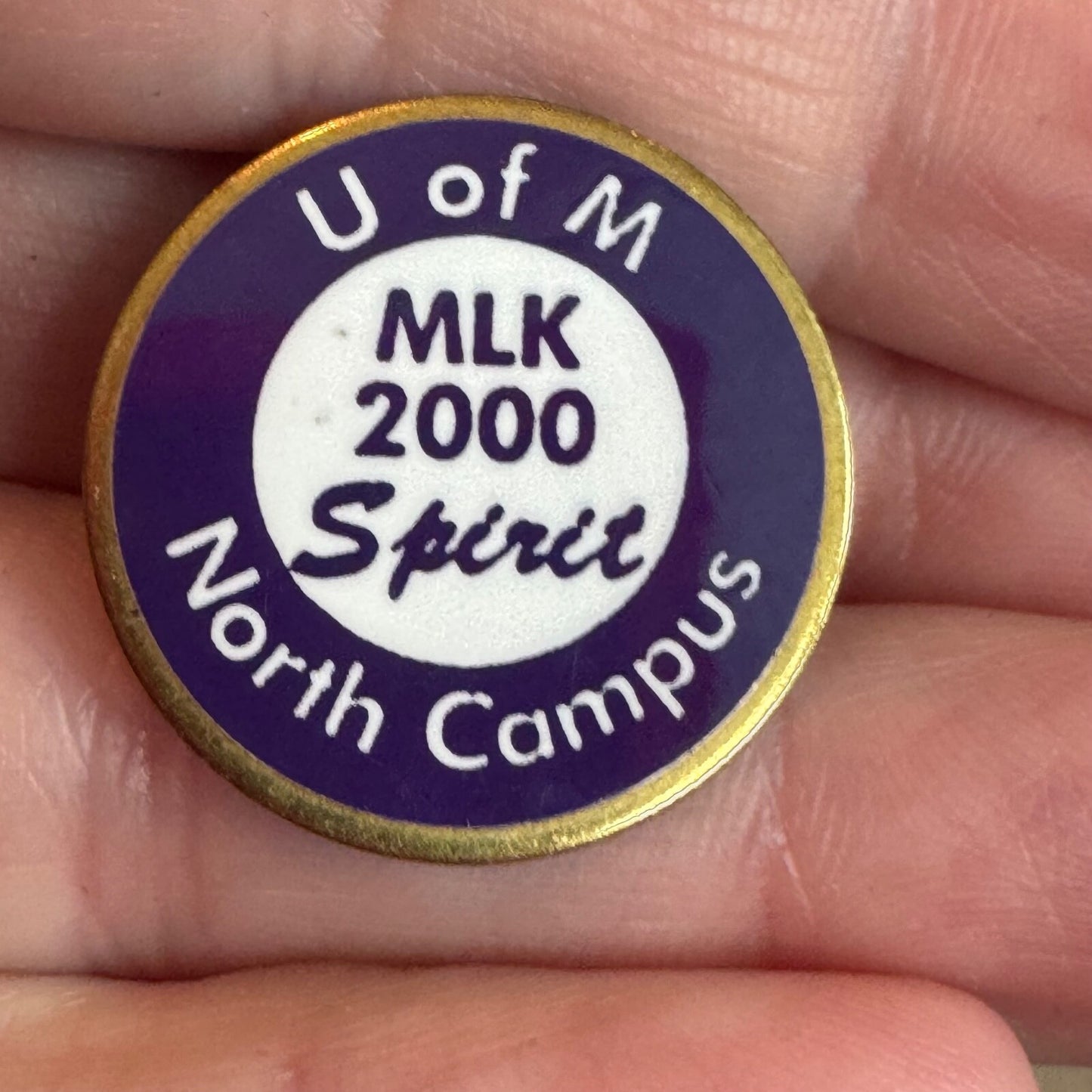 Vtg University of Michigan Martin Luther King 2000 Spirit North Campus Lapel Pin