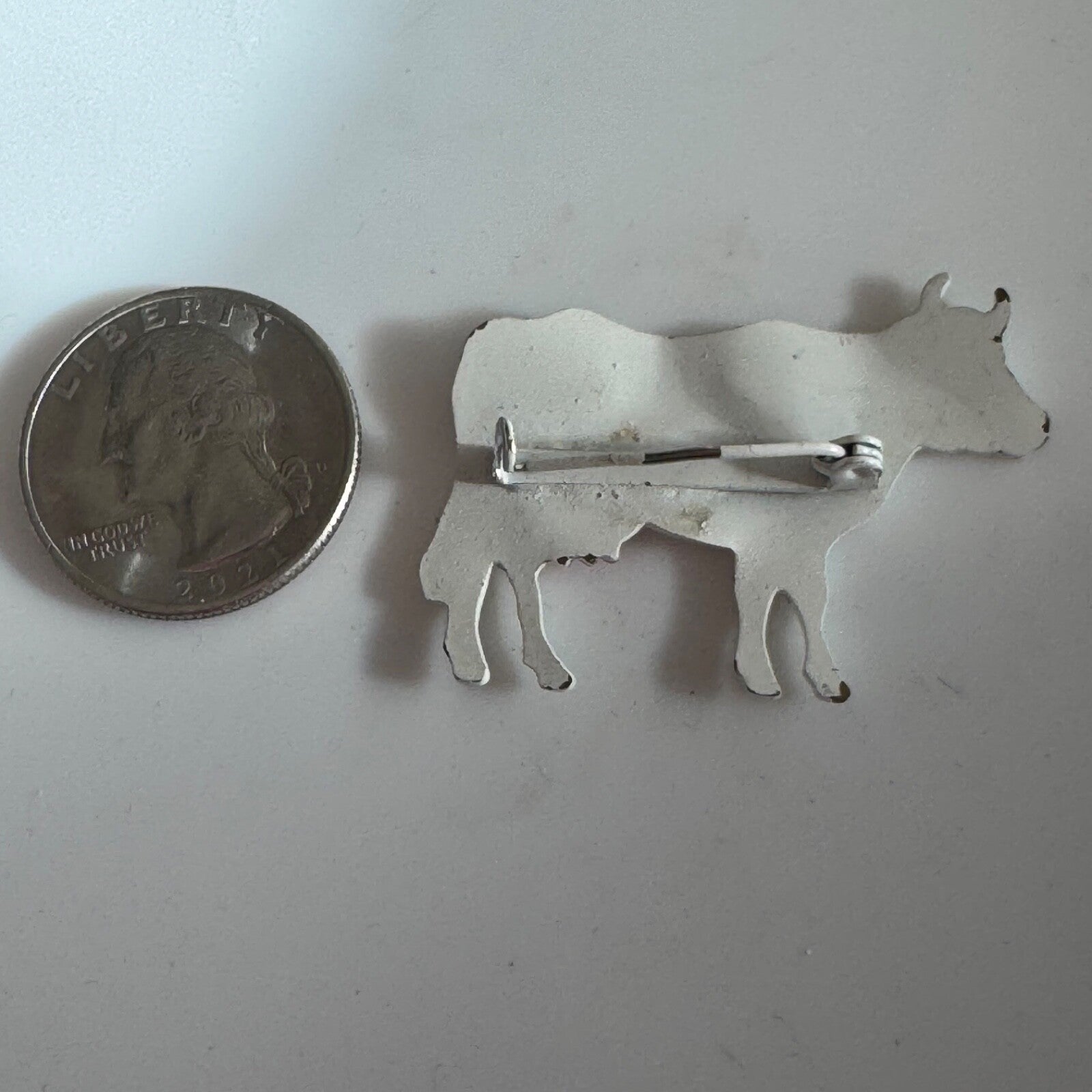 Vintage Holstein Dairy Cow Brooch Lapel Pin Enamel