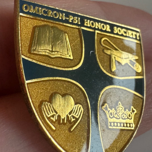 Vintage Omicron-Psi Honor Society Lapel Pin