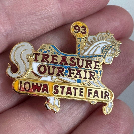 1993 Vintage Iowa State Fair Treasure of Our Fair Carousel Horse