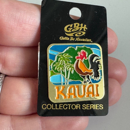 Kauai Rooster GBH Lapel Pin – Hawaii, USA