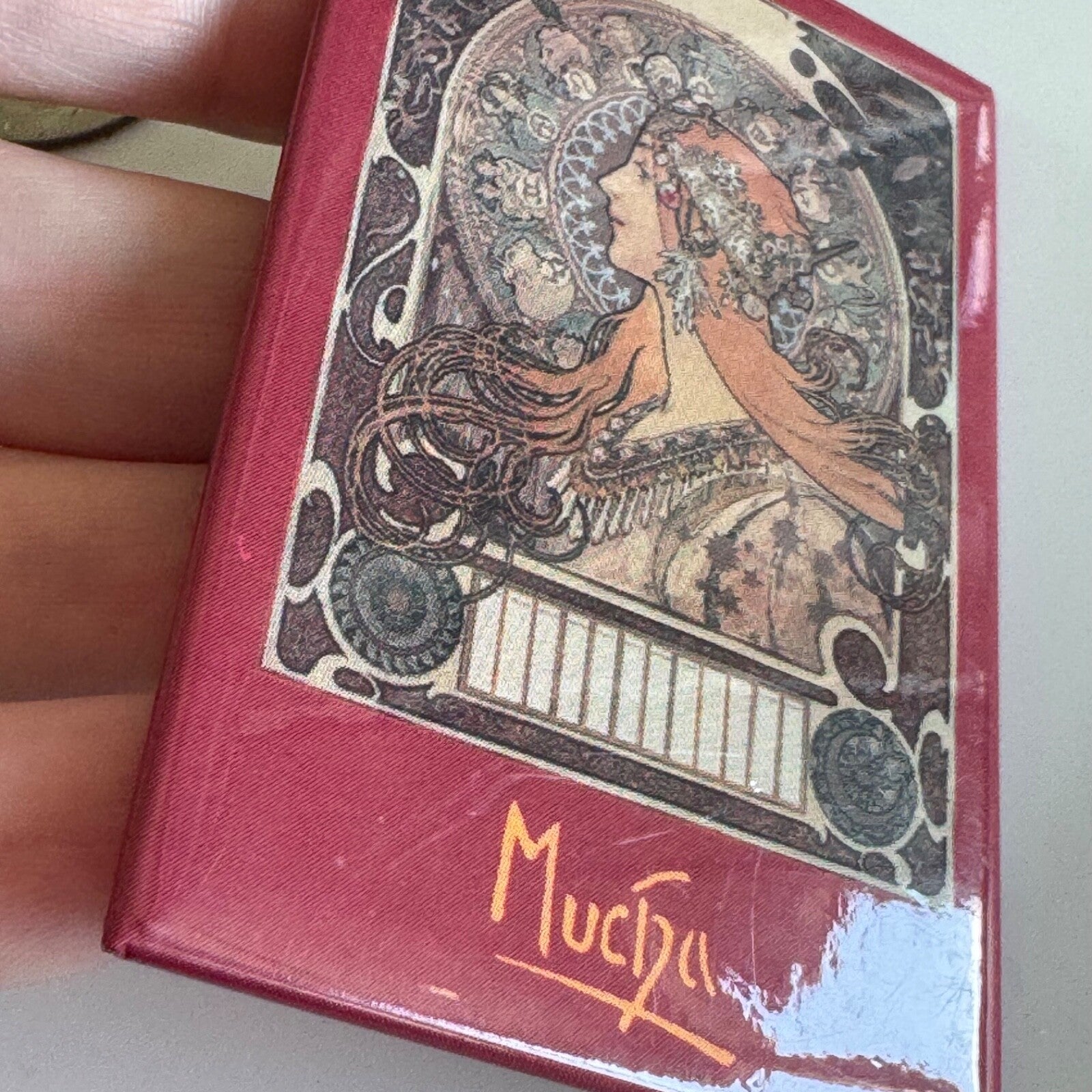 Vintage Zodiac Alphonse Mucha Exhibition Lapel Pin Button