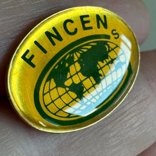 Treasury Department FINCEN Financial Crimes Enforcement Network Lapel Hat Pin