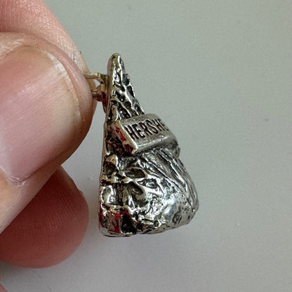 Vintage Hershey's Kisses Silver Toned Lapel Pin