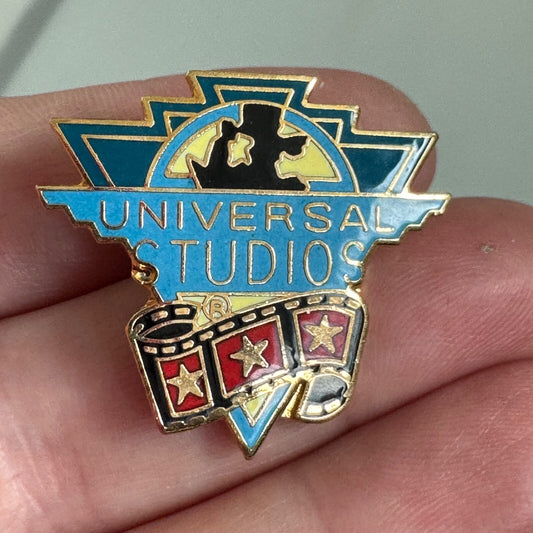 Vintage Universal Studios Enamel Lapel Pin Camera Film Strip Souvenir Movie Reel