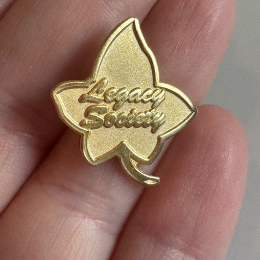 Vintage Alpha Phi Legacy Society Ivy Leave Gold Tone Lapel Pin RARE