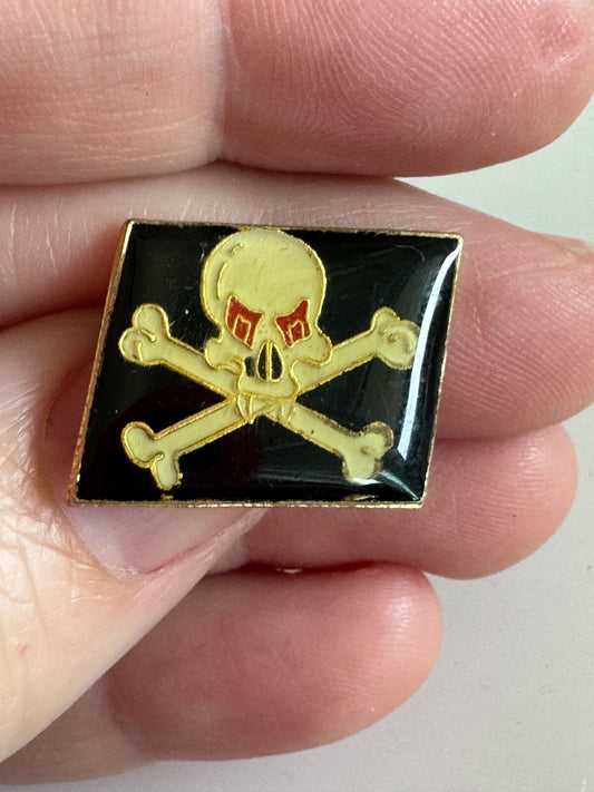 Vintage Pirate Flag Jolly Roger Lapel Pin Skull Crossbones