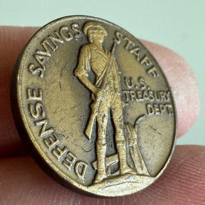 Vintage Defense Savings Staff U.S. Treasury Department Lapel Pin 