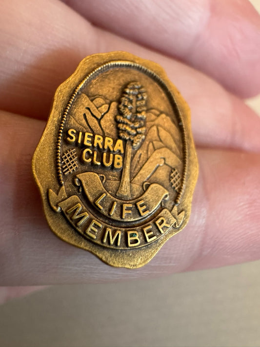 Vintage Sierra Club Life Member Lapel Pin Tie Tack