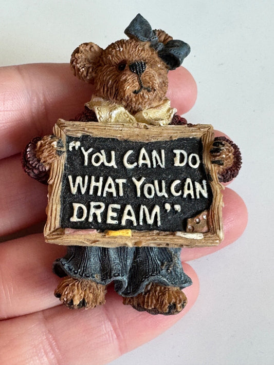 Vintage Boyds Bears You Can Do What You Can Dream Brooch Pin Ms. Appleby Teacher