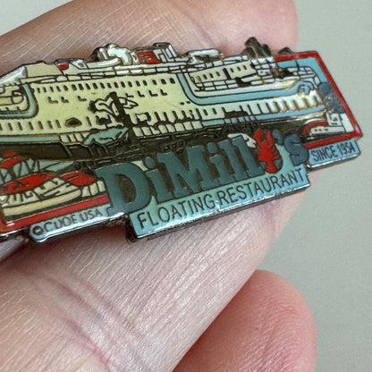 DiMillo’s on the Water Floating Restaurant Lapel Pin – Portland, Maine Rare